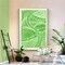 6 Pcs A4 Reusable Geometric Stencils for Painting - Hollow Leaves & Abstract Curve Lines Texture Layering Templates, DIY Wall Art, Furniture, Scrapbook & Crafts